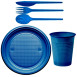 Economical Disposable TableWare Dark Blue